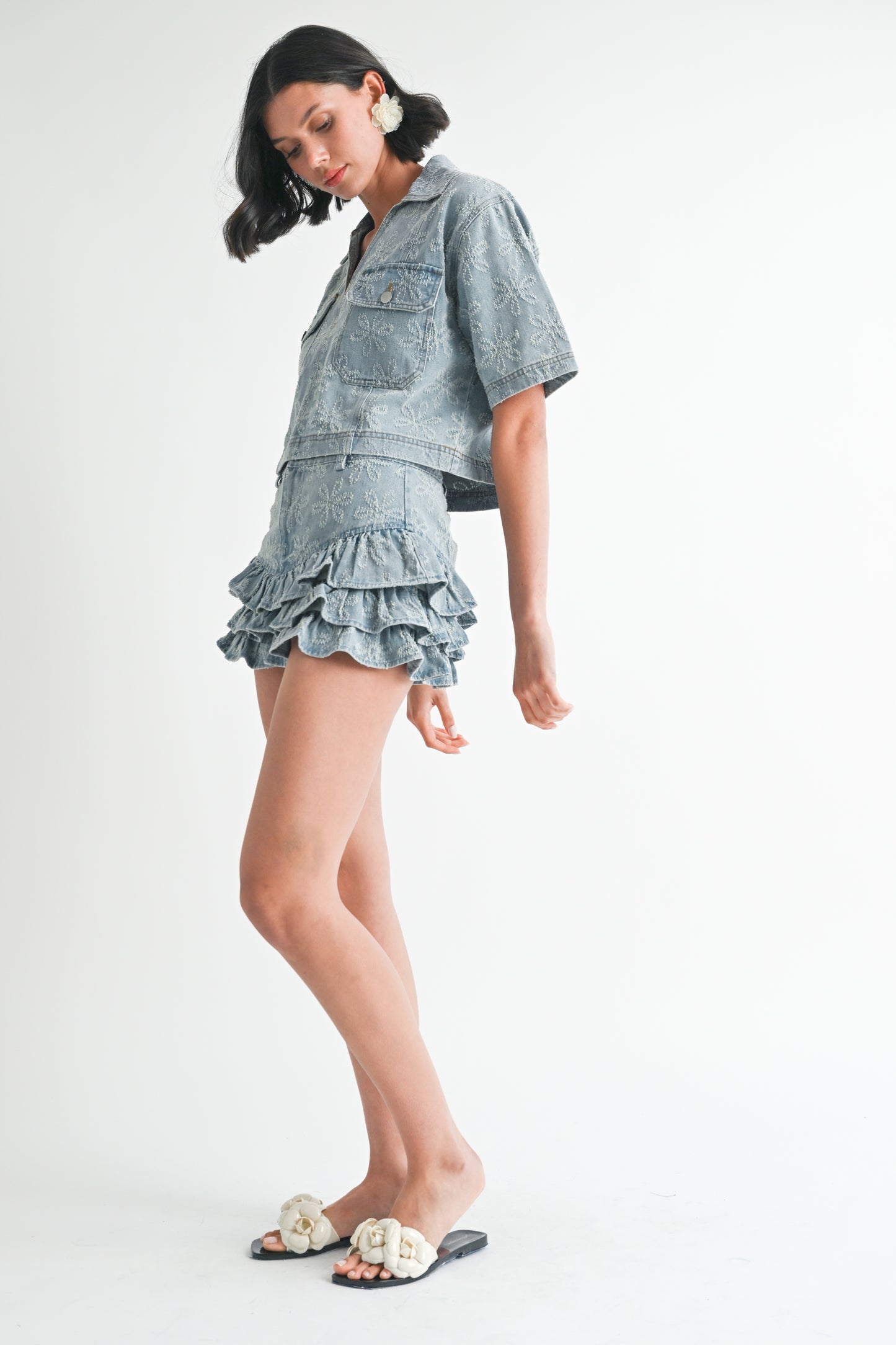 Zinnia Denim Top