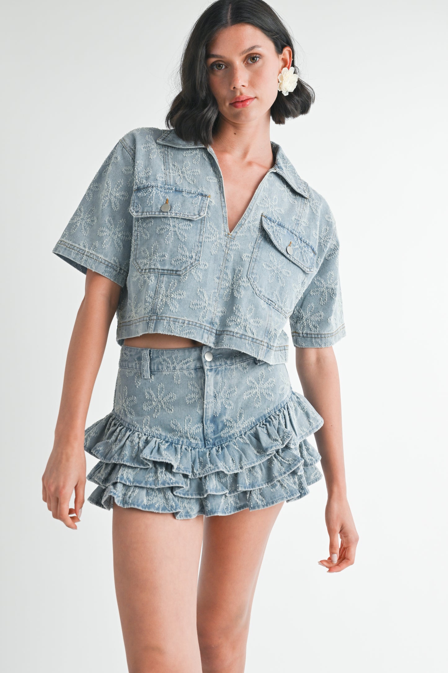 Zinnia Denim Top