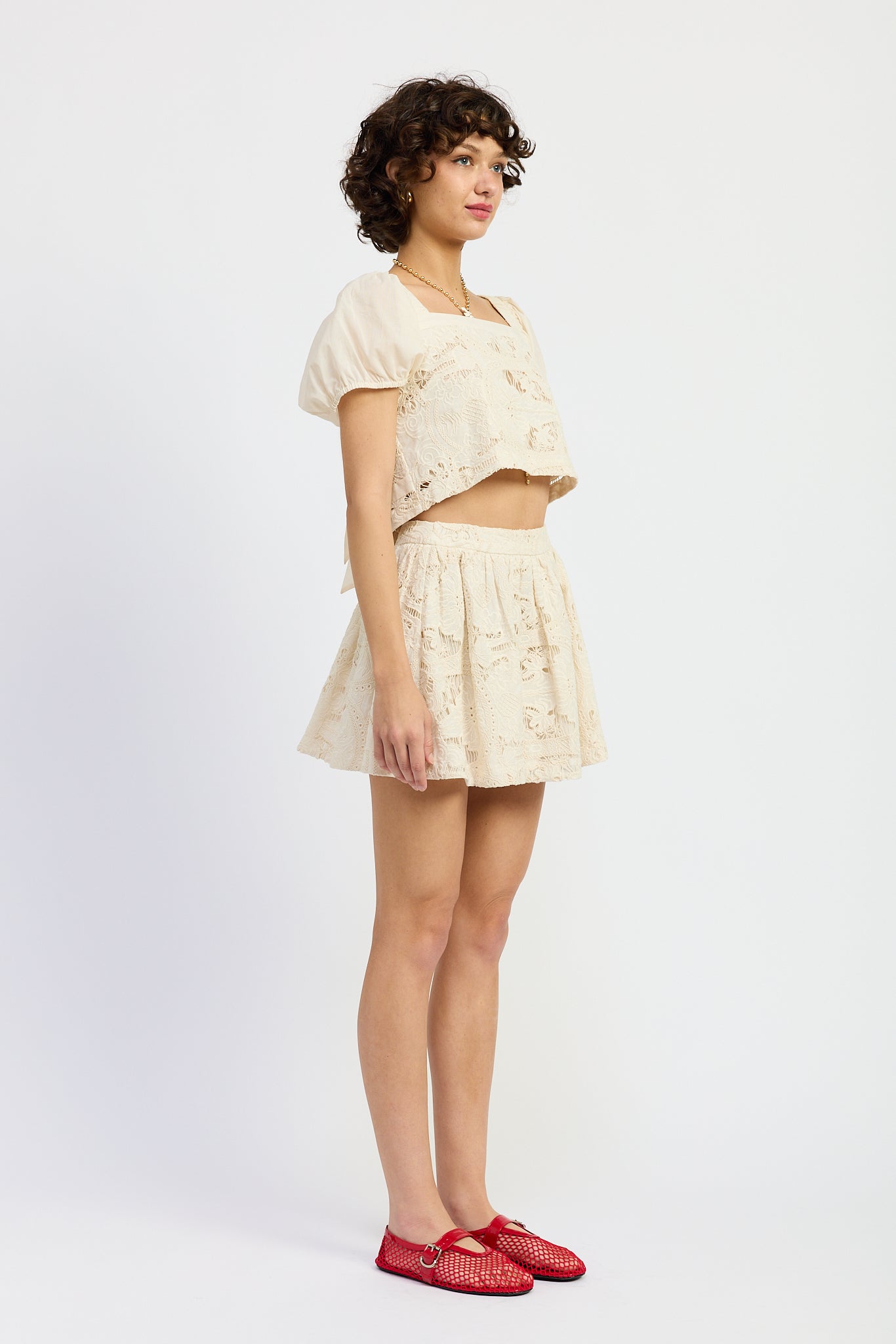 Celina Mixed Media Top