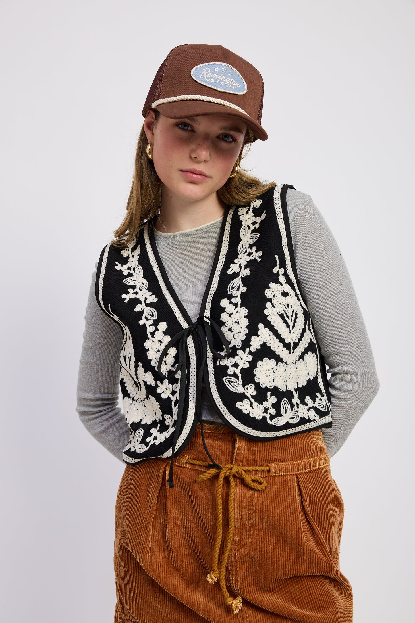 Melanie Embroidered Vest