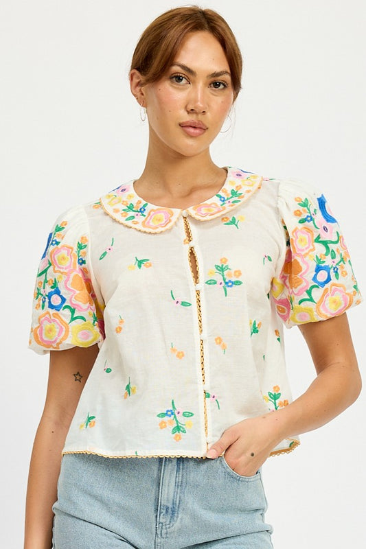 Vivienne Button Up Top